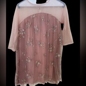 elestory Pale Pink Snowflake Dress Size 10 perfect condition